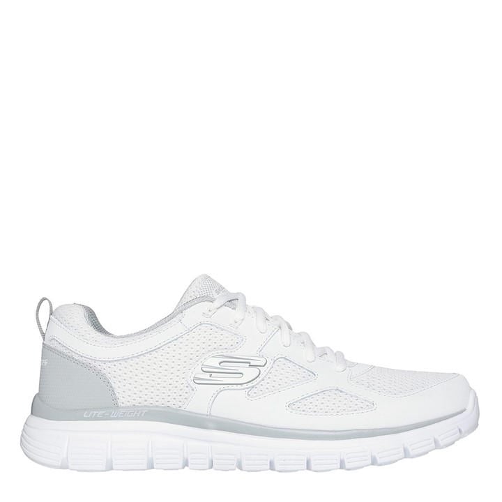 Skechers Men's White Flex Burns Agoura Trainers Size 10