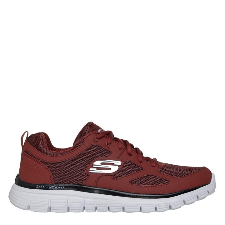 Skechers Men's Red Flex Burns Agoura Trainers in Size 8, Sports Direct