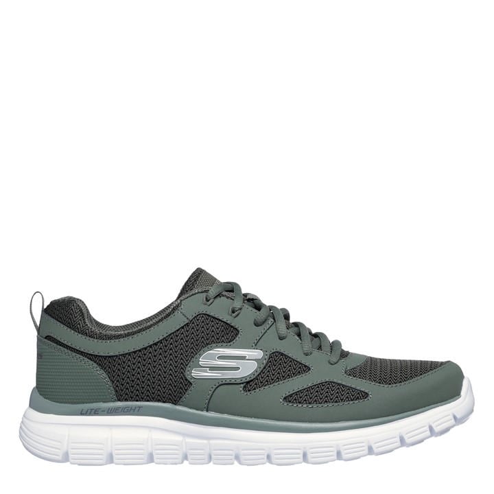 Skechers Men's Green Flex Burns Agoura Trainers in Size 9.5, Sports Direct
