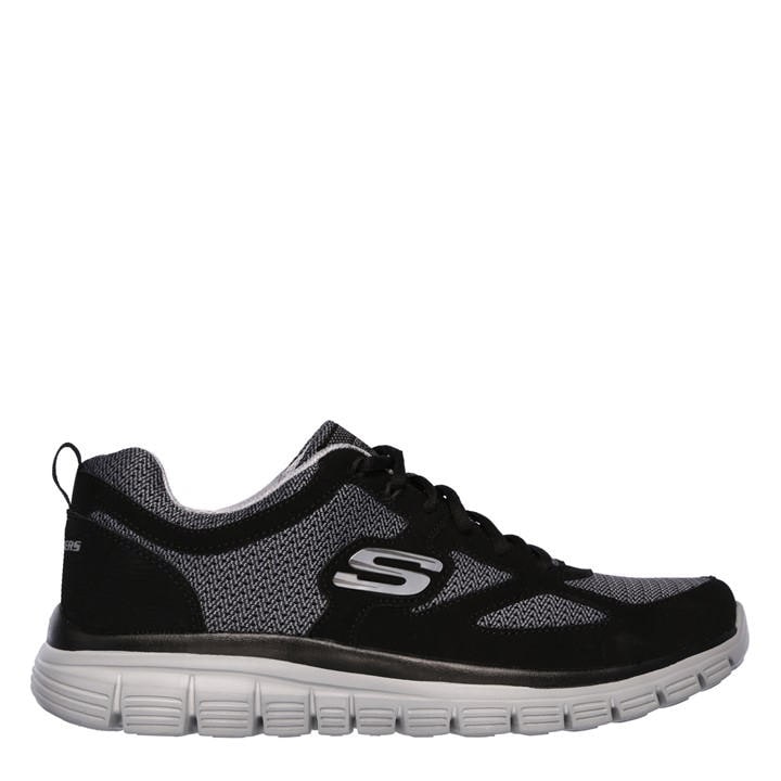 Skechers Men's Black Flex Burns Agoura Trainers in Size 8.5, Sports Direct