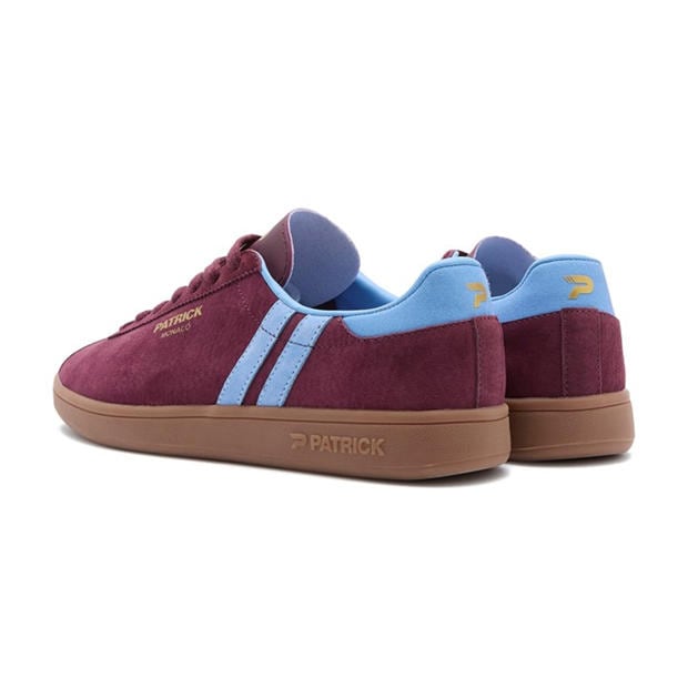 Burgndy/Sky Blu - Patrick - Men's Heritage Low-Top Trainers
