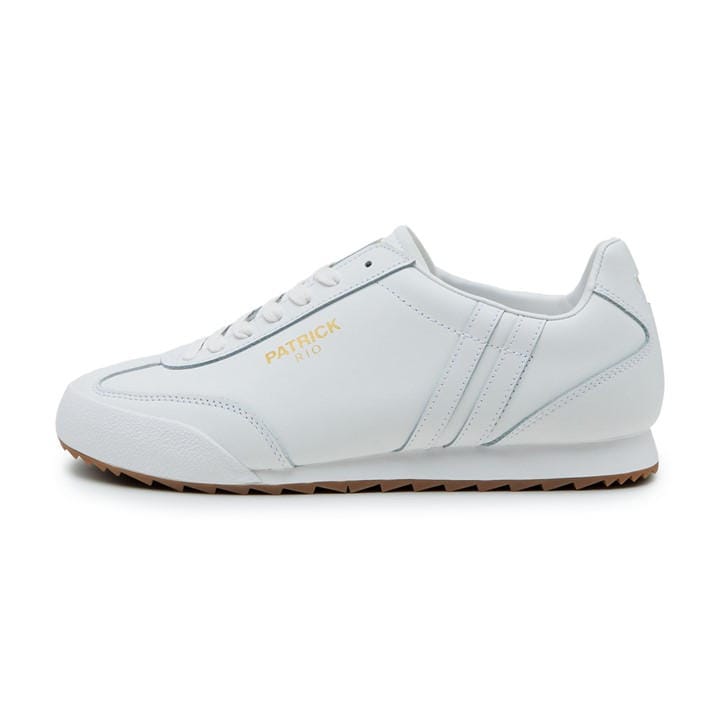 Patrick Men's White Rio Runner Heritage Low-Top Trainers in Size 10, Sports Direct