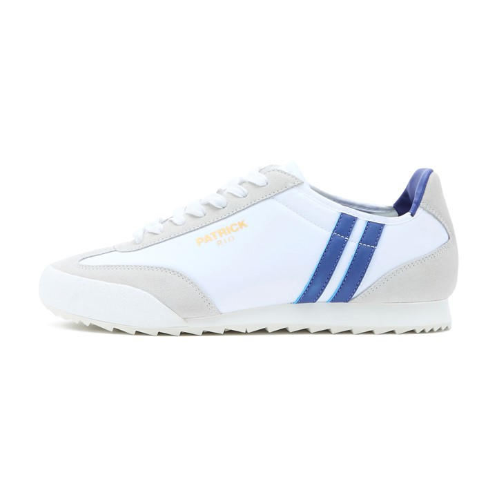 Patrick Men's White Rio Runner Heritage Low-Top Trainers in Size 9, Sports Direct