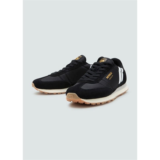 Black/White - Patrick - Men's Monza Heritage Low-Top Trainers