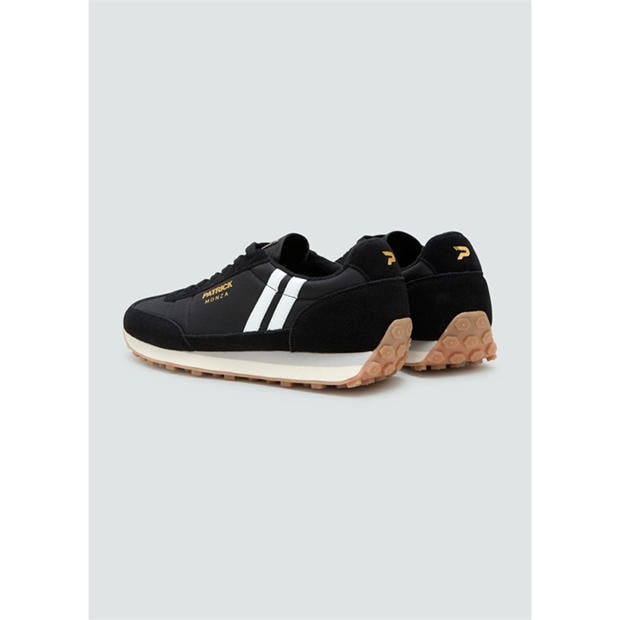 Black/White - Patrick - Men's Monza Heritage Low-Top Trainers