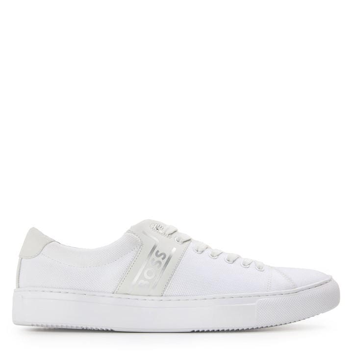 Boss Men's White Enlight Tenn Classic Low-Top Trainers in Size 6, Sports Direct