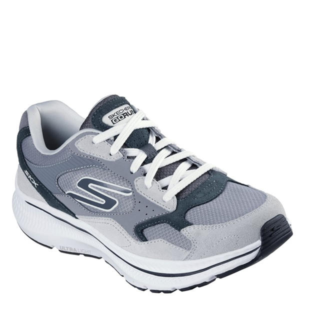 Grey Leather - Skechers - GO RUN Consistent 2.0 - Retro Runner Mens Trainers