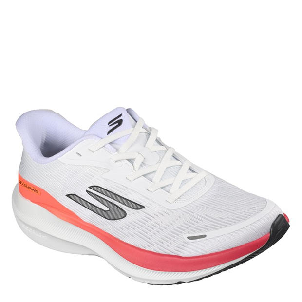 White/Orange - Skechers - AERO Pulse Running Trainers Mens