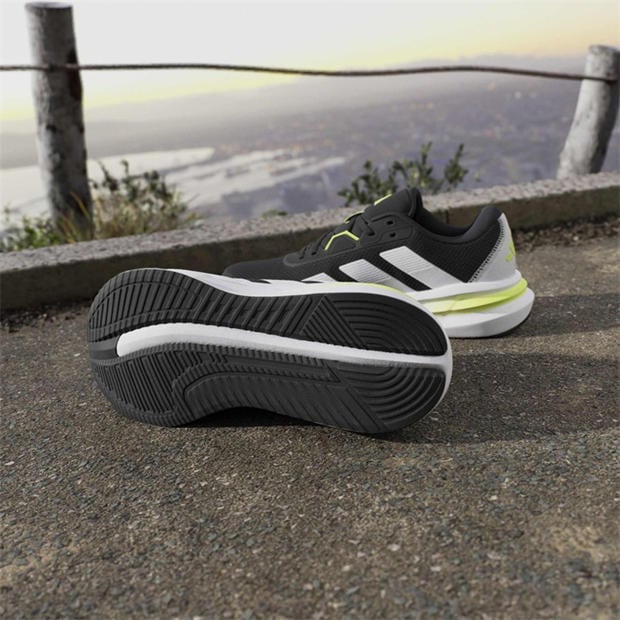 Black/Wht/Lime - adidas - Galaxy 7 Running Shoes Mens