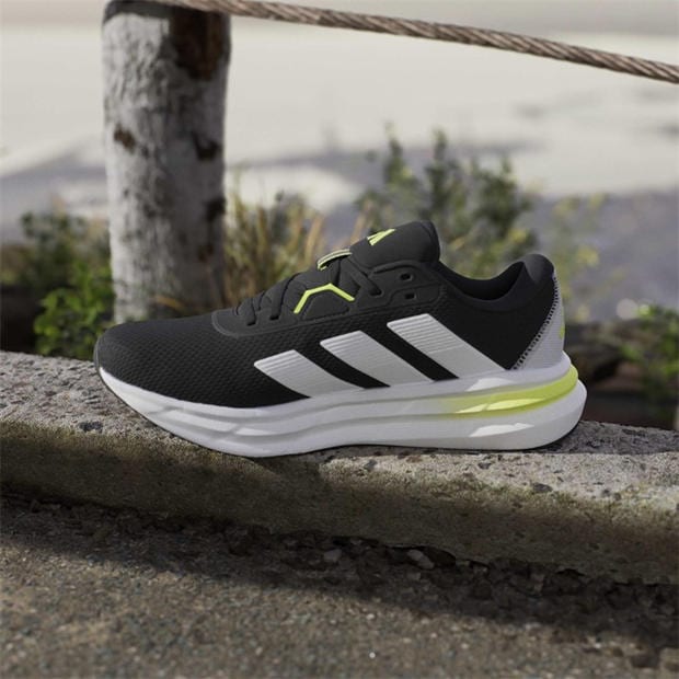 Black/Wht/Lime - adidas - Galaxy 7 Running Shoes Mens