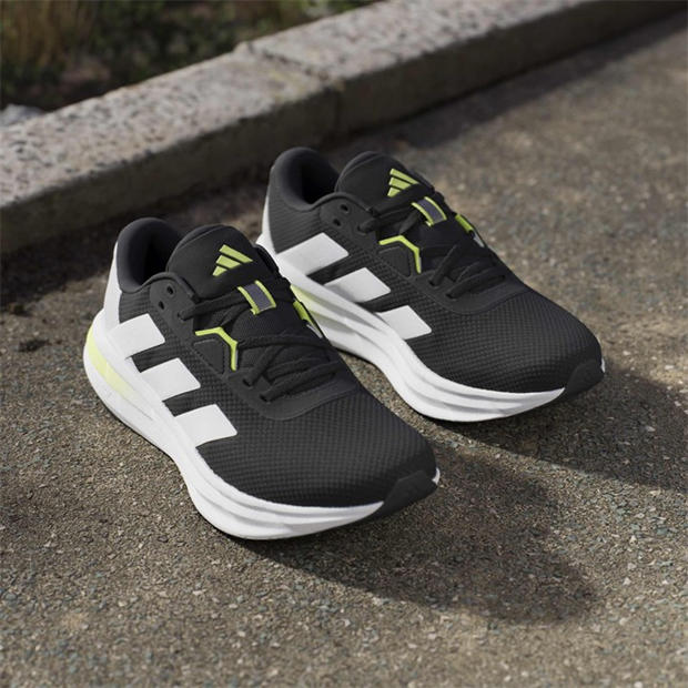 Black/Wht/Lime - adidas - Galaxy 7 Running Shoes Mens