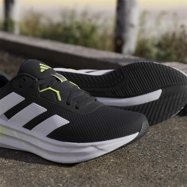 Black/Wht/Lime - adidas - Galaxy 7 Running Shoes Mens