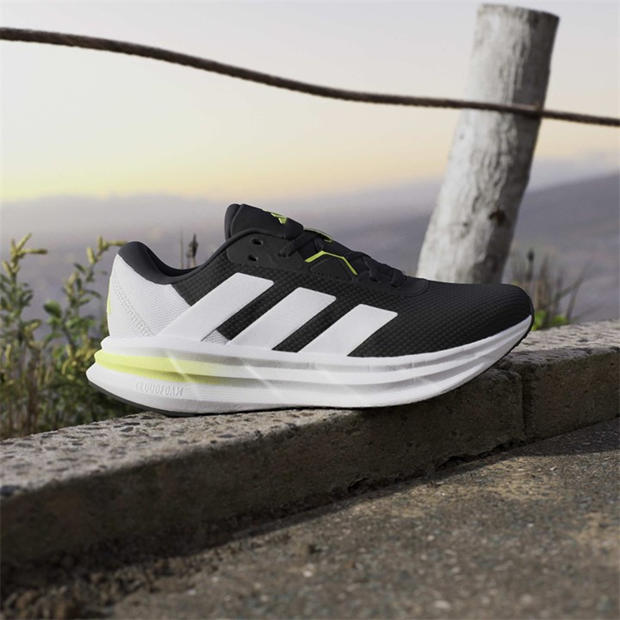 Black/Wht/Lime - adidas - Galaxy 7 Running Shoes Mens