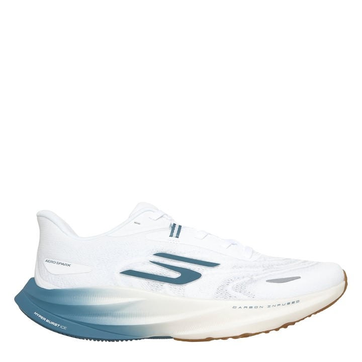 Skechers Men's White Aero Spark Running Shoes in Size 8, Sports Direct