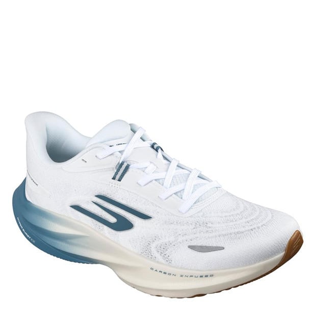 White/Blue - Skechers - AERO Spark Running Shoes Mens