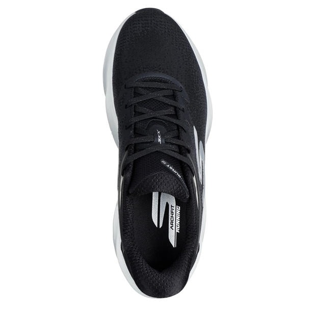 Black/White - Skechers - AERO Burst Running Shoes Mens
