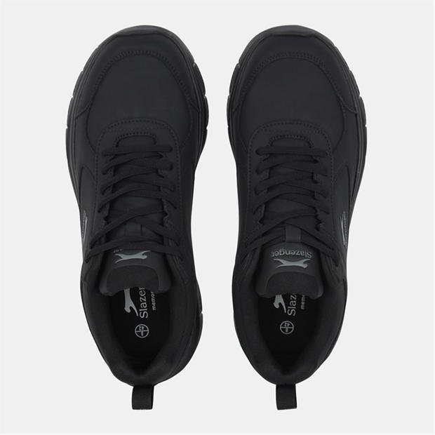 Black Leath - Slazenger - Force Mesh Trainer Mens