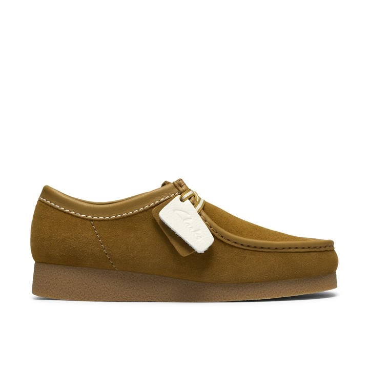 Clarks Men's Beige Wallabee Moc Toe Formal Shoes in Size 8, Sports Direct