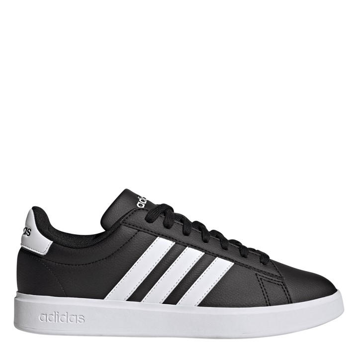 Adidas Men's Black Grand Court Base 2 Trainers in Size 9.5, Sports Direct