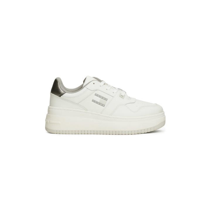 Tommy Jeans Women's White Tjw Retro Basket Flatform Metal Size 6.5