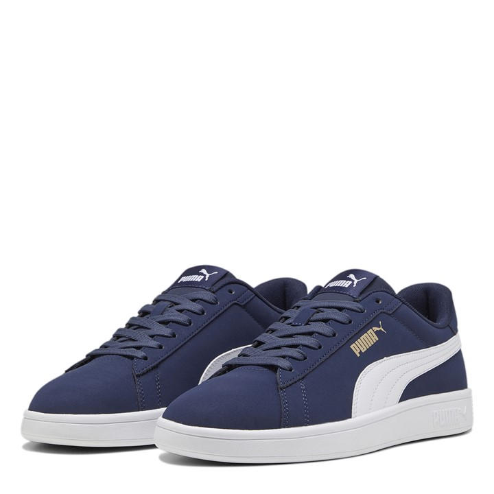 Puma Men's Blue Smash 3.0 Buck Low-Top Trainers in Size 8, Sports Direct