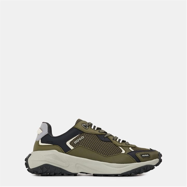 Hugo Men's Green Cyrus Low-Top Trainers in Size 5, Sports Direct