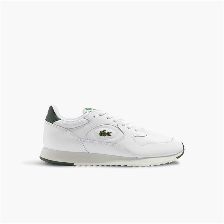 Lacoste Men's White Line Track Trainers in Size 7, Sports Direct