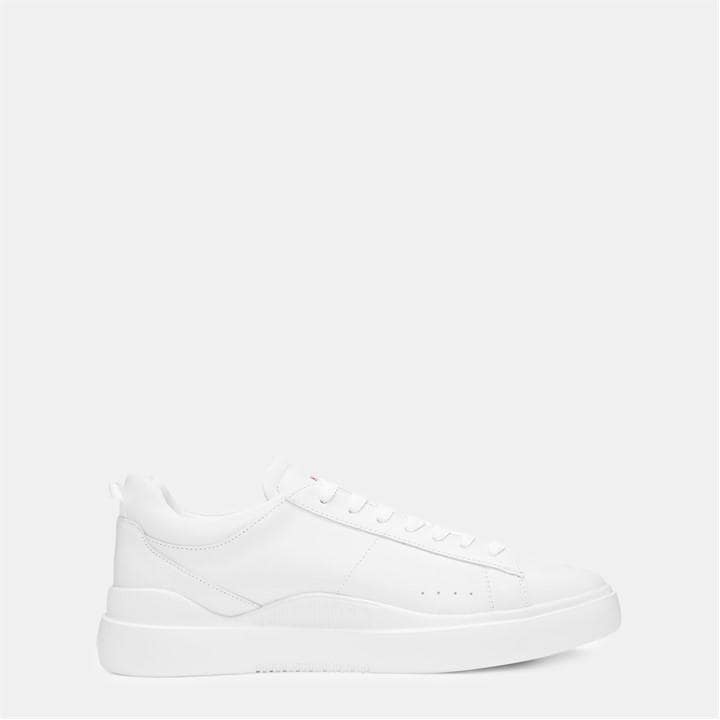 Hugo Men's White Blake Tenn Leather Trainers in Size 14, Sports Direct