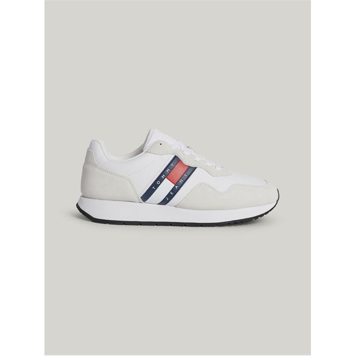 Tommy Jeans Men's White Modern Runner Low Top Trainers in Size 11, Sports Direct