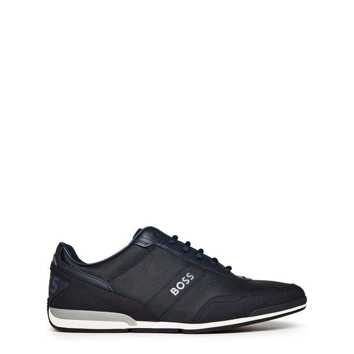 Boss Men's Blue Saturn Low Top Everyday Trainers With Technical Mesh in Size 7, Sports Direct