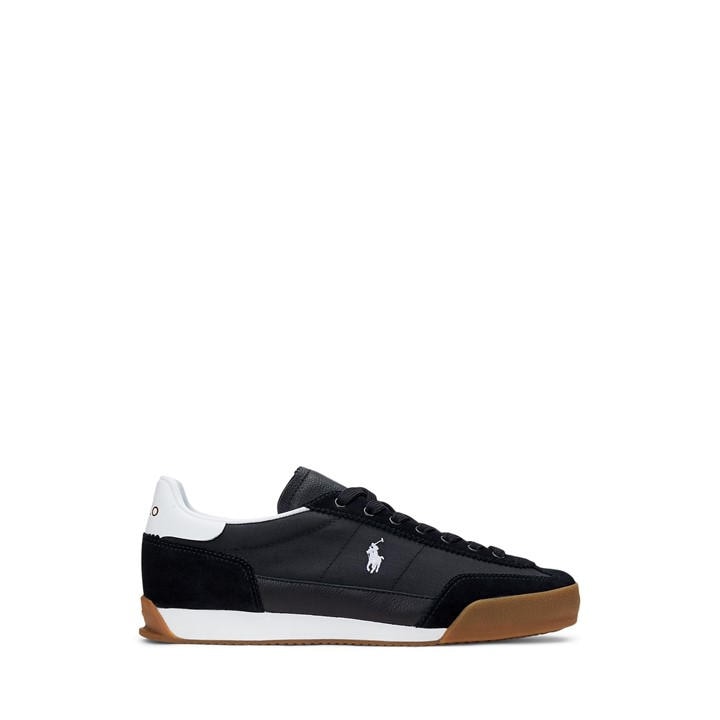 Polo Ralph Lauren Men's Black Hester Low-Top Trainers in Size 6, Sports Direct