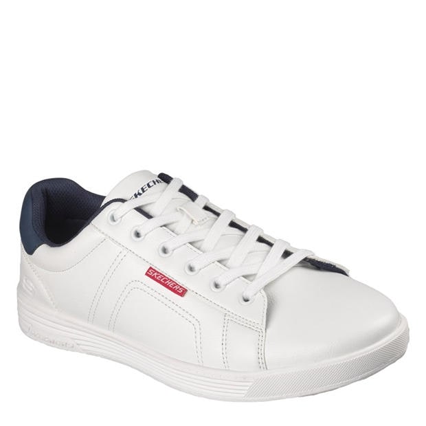 White/Red - Skechers - Cavell Court Classic Trainer Mens