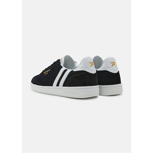 Black/White - Patrick - Men's Lyon Cupsole Low-Top Trainers