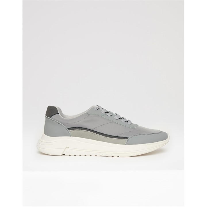 Threadbare Men's Grey Ariba Trainer Casual Low-Top Trainers in Size 11, Sports Direct
