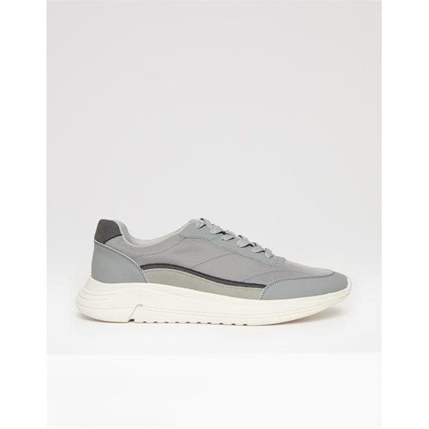 Grey - Threadbare - Men's Ariba Trainer Casual Low-Top Trainers