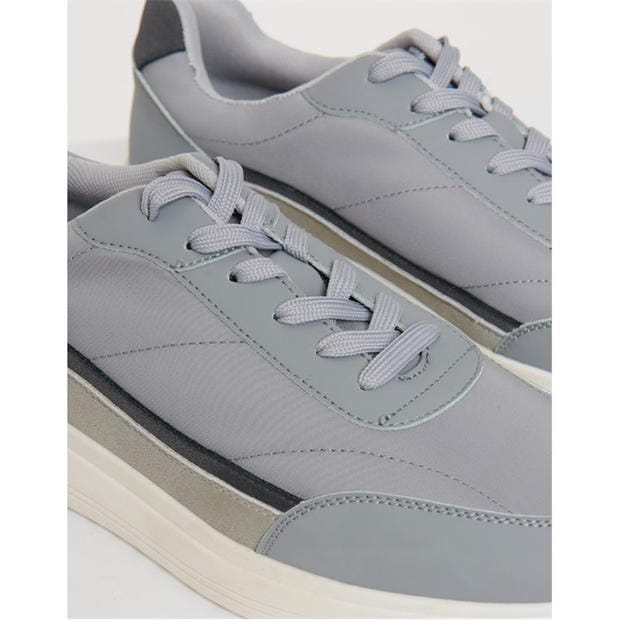 Grey - Threadbare - Men's Ariba Trainer Casual Low-Top Trainers