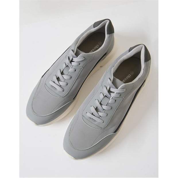 Grey - Threadbare - Men's Ariba Trainer Casual Low-Top Trainers