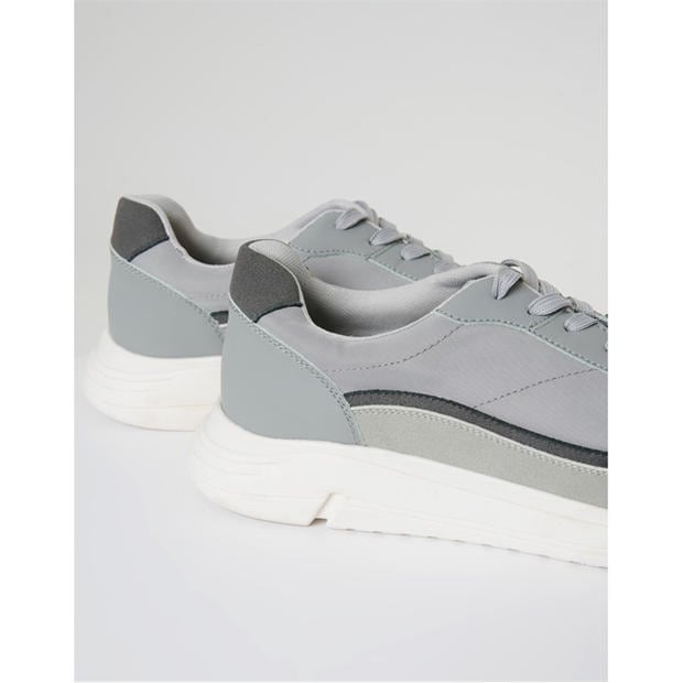 Grey - Threadbare - Men's Ariba Trainer Casual Low-Top Trainers