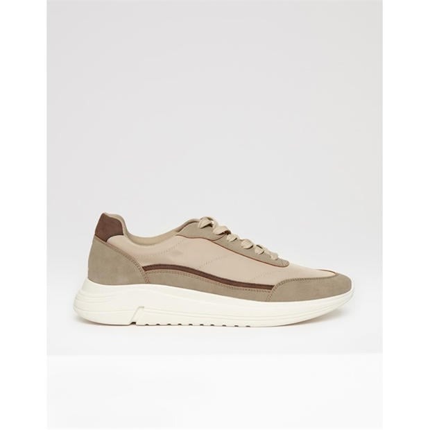 Beige - Threadbare - Men's Ariba Trainer Casual Low-Top Trainers