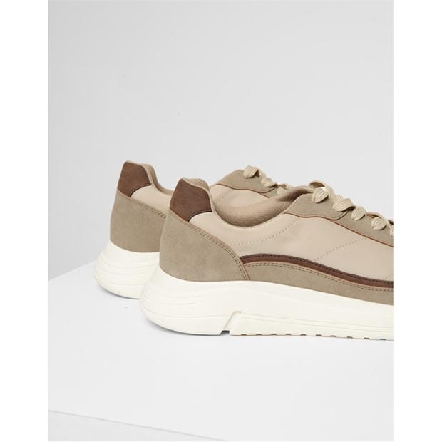 Beige - Threadbare - Men's Ariba Trainer Casual Low-Top Trainers