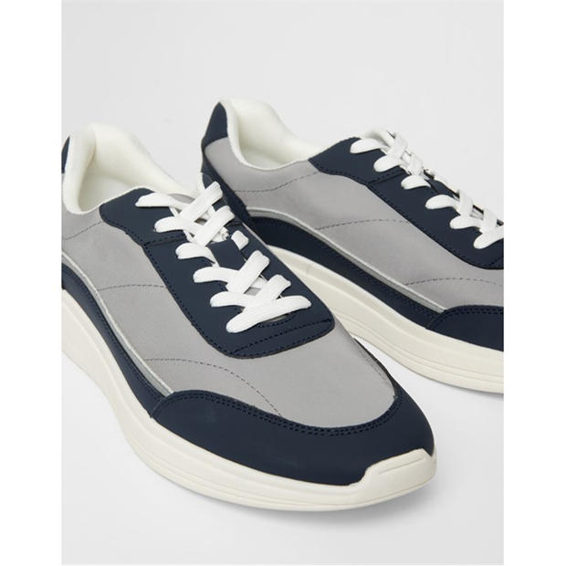 Navy - Threadbare - Men's Ariba Trainer Casual Low-Top Trainers