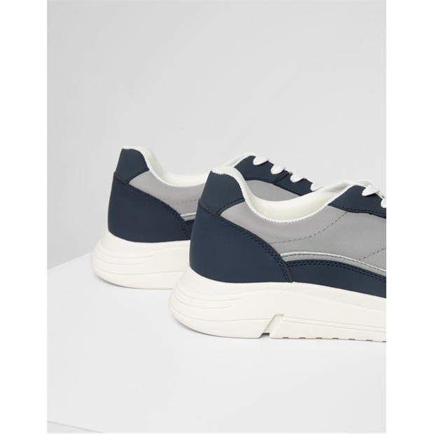 Navy - Threadbare - Men's Ariba Trainer Casual Low-Top Trainers