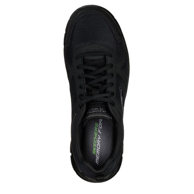 Black - Skechers - Lace Up Jogger W Memory Foam Low-Top Trainers Mens
