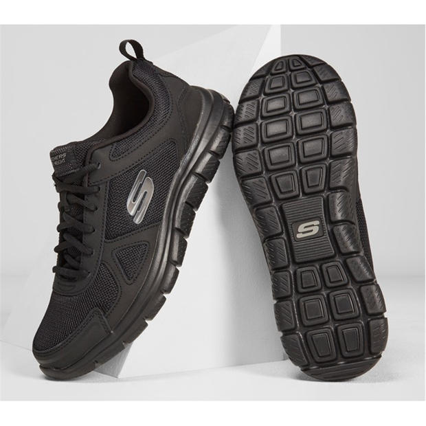 Black - Skechers - Lace Up Jogger W Memory Foam Low-Top Trainers Mens