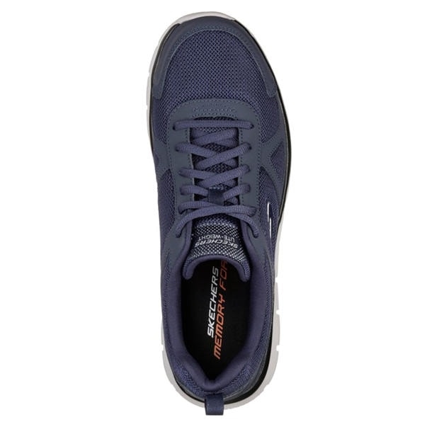 Navy - Skechers - Lace Up Jogger W Memory Foam Low-Top Trainers Mens