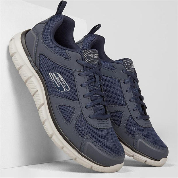 Navy - Skechers - Lace Up Jogger W Memory Foam Low-Top Trainers Mens