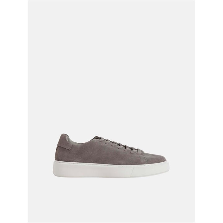 Jack And Jones Men's Grey Stockholm Leather Sneaker in Size 9, Sports Direct