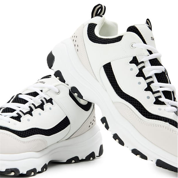 White/Black - Skechers - Men's Casual Low-Top Trainers