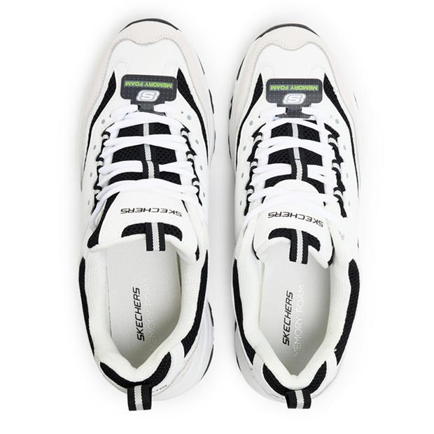 White/Black - Skechers - Men's Casual Low-Top Trainers