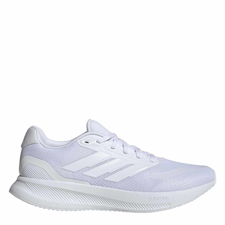 Adidas Men's White Run Falcon 5 Trainers in Size 9.5, Sports Direct